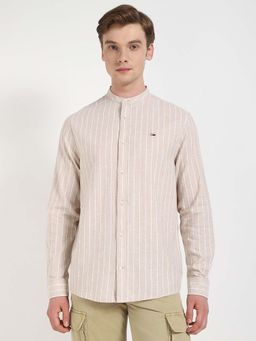 Tommy Hilfiger - Beige Stripes Regular Fit Shirt