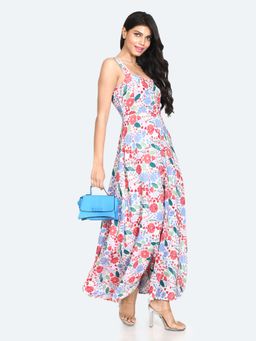 Zink London - Womens Multi-Color Printed Maxi Dress