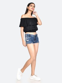 Zink London - Womens Black Solid Top