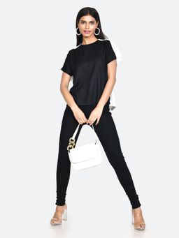 Zink London - Womens Black Colorblock Top