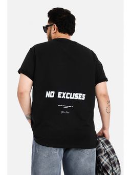 Snitch - Black Typography Round Neck T-Shirt