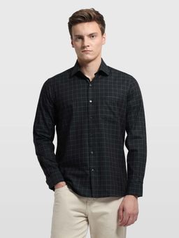 Arrow - Black Checks Collar Neck Shirt
