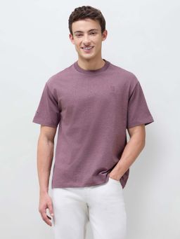 U.S. Polo Assn. Denim Co. - Mauve Solid/Plain Crew Neck T-Shirt