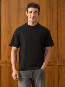 U.S. Polo Assn. Denim Co. - Black Solid/Plain Crew Neck T-Shirt
