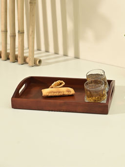 Brick Brown - Classic Serving Tray from Mahogany Collection (Small)