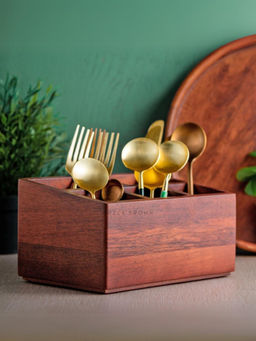 Brick Brown - Cutlery Caddy-Holder from Mahogany Collection