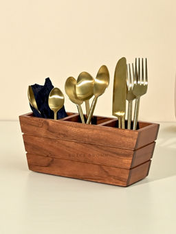 Brick Brown - Boat Cutlery Caddy Holder