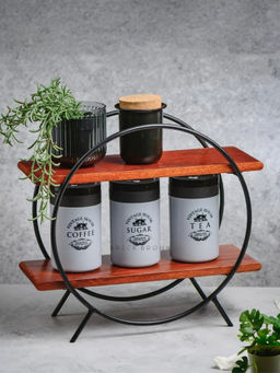 Brick Brown - Circular Organizer with Black Frame from Mahogany Collection