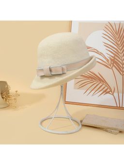 Salty - Pearl Mist Wool Cloche Hat - White
