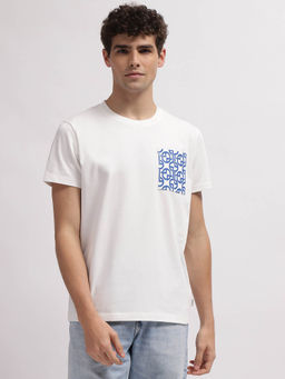GANT - Mens White Solid Round Neck Short Sleeves T-Shirt