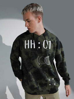 Hubberholme - Camouflage Printed Hooded Neck Long Sleeve Pullover Sweatshirt