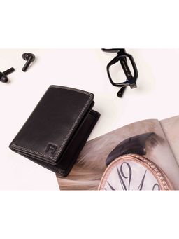 FAVORI - Black Filato Portrait Men Leather Wallet