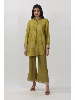 Krishna Mehta - Green Block Printed Co-Ord (Set of 2)