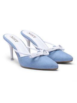GNIST - Pointed Toe Bow White Mules
