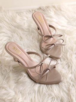 GNIST - Double Bow Beige Stilettos
