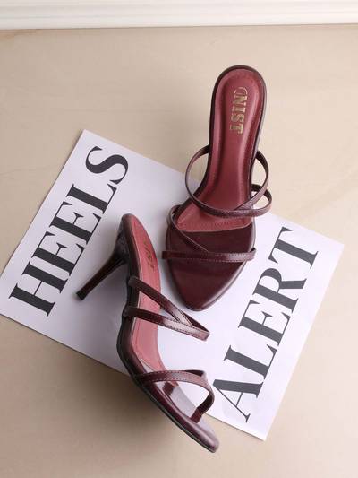 Classic Pointed Toe Cherry Maroon Stilettos
