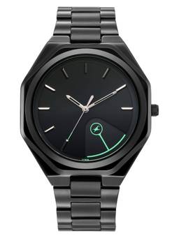 Fastrack - 9 to Fine Analog with Black Dial Metal Strap Watch for Guys - 3353NM01 (M)