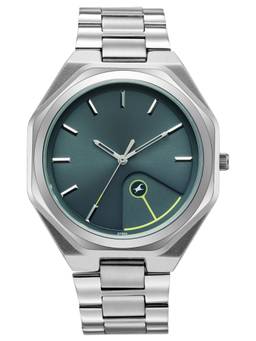 Fastrack - 9 to Fine Analog with Green Dial Metal Strap Watch for Guys - 3353SM01 (M)