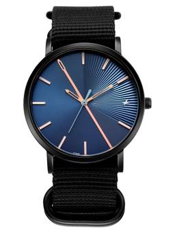 Fastrack - 9 to Fine Analog with Blue Dial Nato Strap Watch for Guys - 38163NP01 (M)
