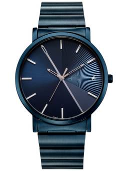 Fastrack - 9 to Fine Analog with Blue Dial Metal Strap Watch for Guys - 38163QM02 (M)