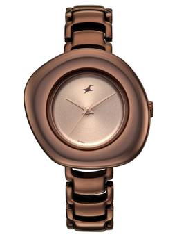 Fastrack - Big Game Seal Analog Brown Dial Women’s Watch with Brown Metal Bracelet - 6325QM01 (M)