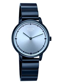 Sonata - Sleek Women Ice Blue Dial Ultra-Slim Navy Bracelet Watch - 8200QM01 (M)
