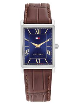 Tommy Hilfiger - Ben Quartz Basic Analog Blue Dial Brown Leather Strap Watch - TH1710771W (M)