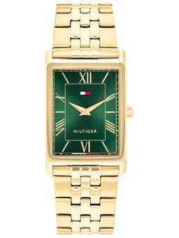 Tommy Hilfiger - Ben Quartz Basic Analog Green Dial Gold Stainless Steel Strap Watch - TH1710784W (M)