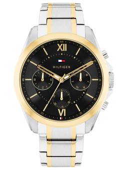Tommy Hilfiger - Josh Quartz Multifunction Analog Black Dial Two Tone Watch - TH1710791W (M)