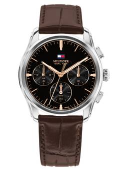 Tommy Hilfiger - Bryant Analog Black Dial Brown Leather Strap Watch - TH1710808W (M)