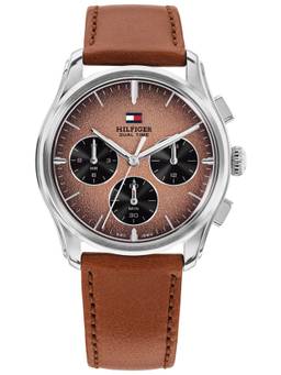 Tommy Hilfiger - Bryant Analog Black Dial Brown Leather Strap Watch - TH1710810W (M)