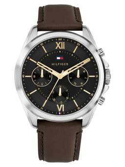 Tommy Hilfiger - Josh Analog Black Dial Brown Leather Strap Watch - TH1710849W (M)