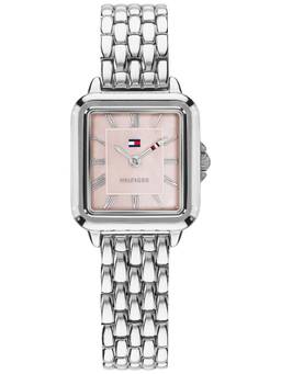 Tommy Hilfiger - Mia Basic Slim Analog Mop Dial Silver Stainless Steel Strap Watch - TH1782914W (M)