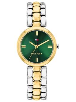 Tommy Hilfiger - Annie Quartz Basic Analog Green Dial Two Tone Watch - TH1782927W (M)