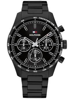 Tommy Hilfiger - Hampton Quartz Multifunction Analog Black Dial Black Watch - TH1792280W (M)