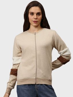 Campus Sutra - Off White Solid Jacket