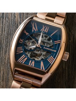 Earnshaw - Beauchamp Automatic Skeleton Blue Tonneau Dial Mens Watch - ES-8148-88