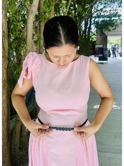 CrossKulture - Black Women Coloured Metal Stretchable Belt