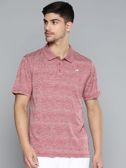 Alcis - Men Polo Collar Anti Static Slim Fit Sports T-Shirt With Glow In The Dark Detail