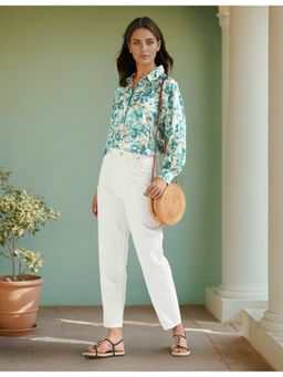 U.S. POLO ASSN. - Floral Print Spread Collar Shirt