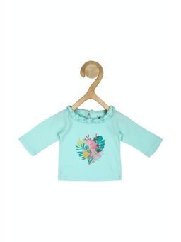 Allen Solly Junior - Girls Blue Graphic Print Casual Top