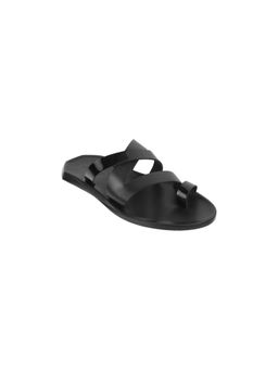 Mochi - Men Black Synthetic Slip On Sandals