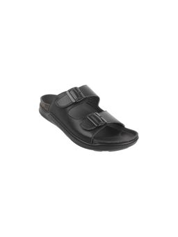 Walkway - Men Black Synthetic Slip On Sandals