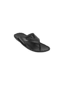 Metro - Men Black Synthetic Slip On Sandals