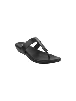 Metro - Women Black Synthetic Slip On Wedges