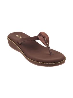 Metro - Women Brown Synthetic Slip On Flats