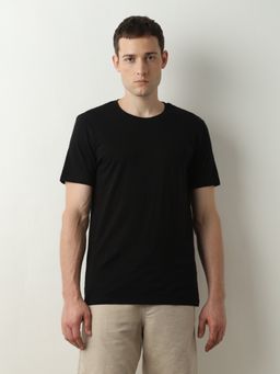 Selected - Black Organic Cotton T-Shirt