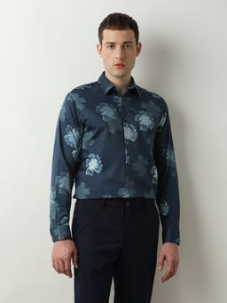 Selected - Blue Floral Full Sleeves Shirt