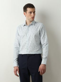 Selected - White Printed Slim Fit Shirt