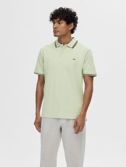 Selected - Green Organic Cotton Polo T-Shirt